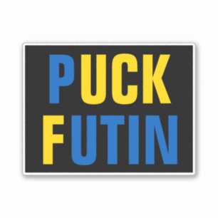 Pegatina Puck Futin Ucrania apoya a Ucrania
