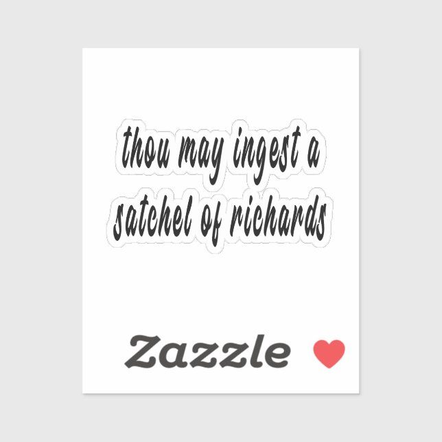 Pegatina Puede ingerir una cáscara de palo de vinilo de Ric (Hoja)