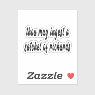 Pegatina Puedes ingerir una bolsa de pegamento de vinilo de