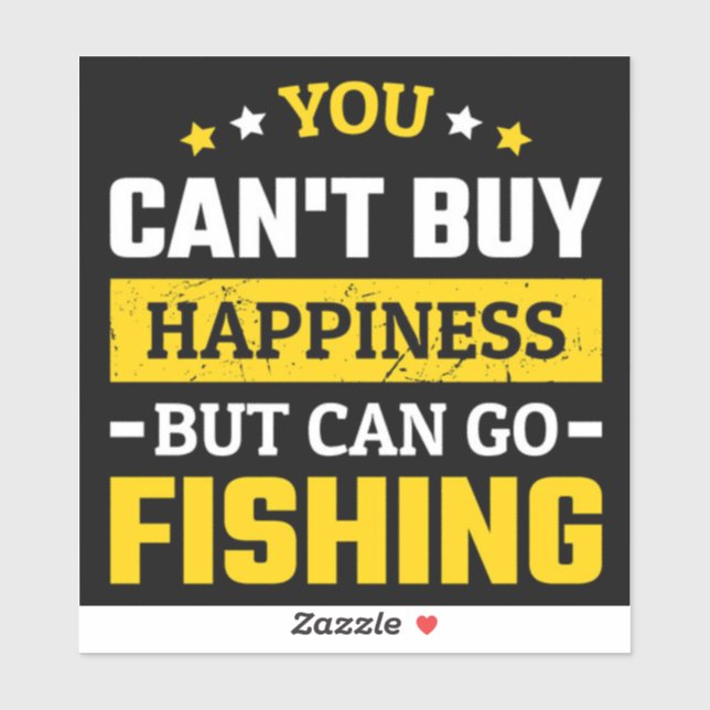 PEGATINA PUEDES IR DE PESCA (Hoja)