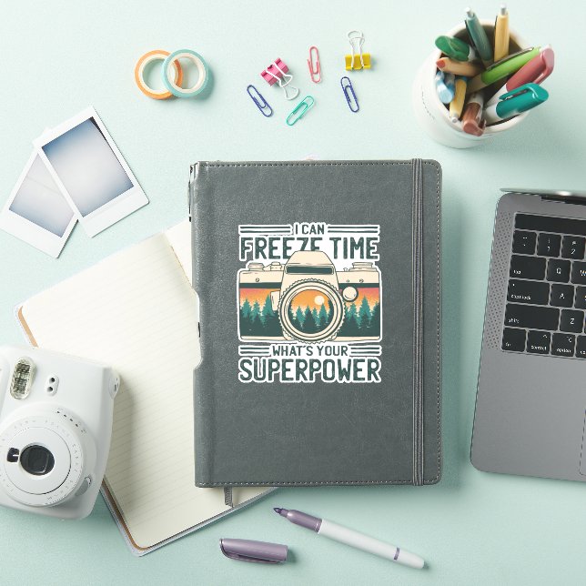 PEGATINA PUEDO CONGELAR TIEMPO CUÁL ES TU SUPERPOTENCIA (Funda para iPad)