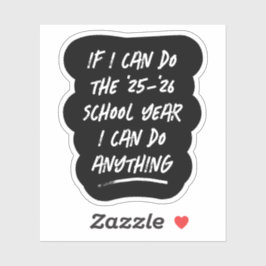 Pegatina Puedo hacer cualquier cosa inspiradora en blanco y