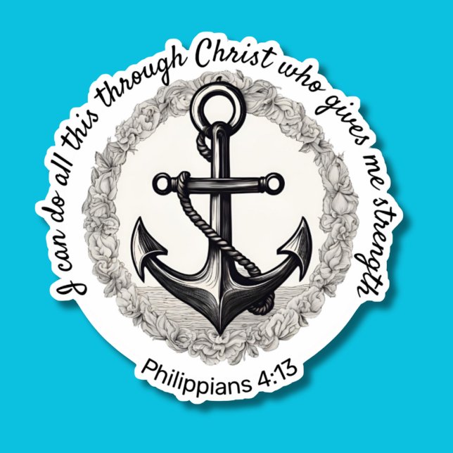 Pegatina Puedo Hacer Todo Esto A Través Del Verso De La Bib (Subido por el creador)