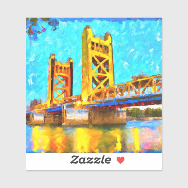 Pegatina Puente de la Torre de Arte Moderno Sacramento (Hoja)