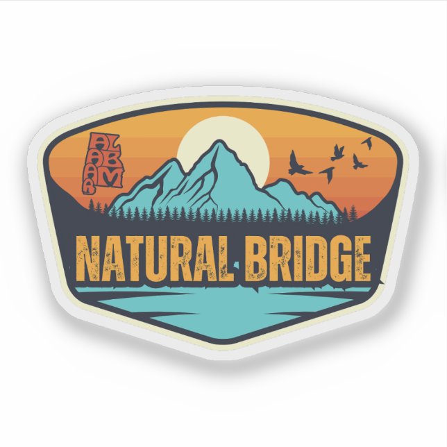 Pegatina Puente Natural, Alabama (Anverso)