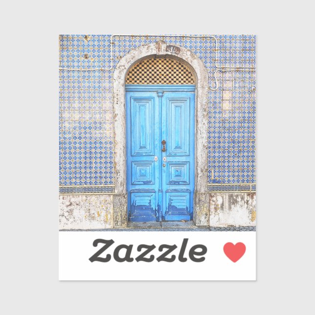 Pegatina Puerta azul de Portugal (Hoja)