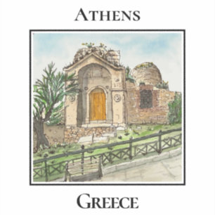 Pegatina Puerta de la Antigua Madrasa, Agora Romana, Atenas