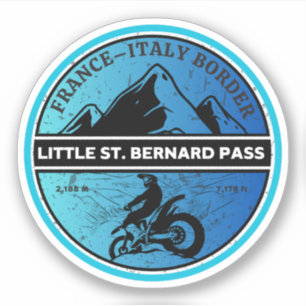 Pegatina Puerto de Little St Bernard francés italia motocic