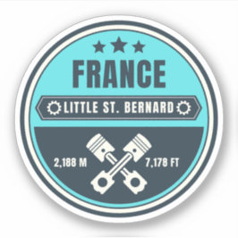 Pegatina Puerto de Little St Bernard francés italia motocic