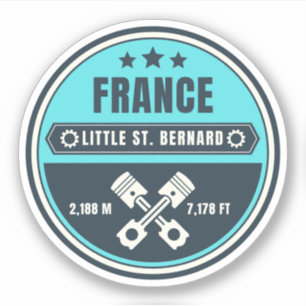 Pegatina Puerto de Little St Bernard francés italia motocic
