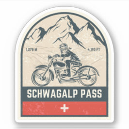 Pegatina Puerto de Schwägalp tour en moto por los Alpes sui