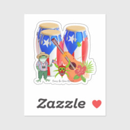 Pegatina Puerto Rican Cultural - Custom-Cut Vinyl Sticker 