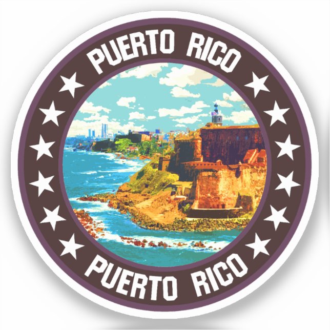 Pegatina Puerto Rico (Anverso)