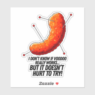 Pegatina Puff de queso vudú - Chiste anti Trump