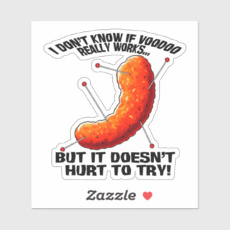 Pegatina Puff de queso vudú - Chiste anti Trump