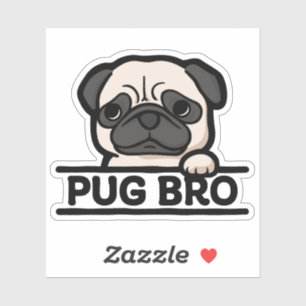 Pegatina PUG BRO – Regalo divertido y lindo para amantes de