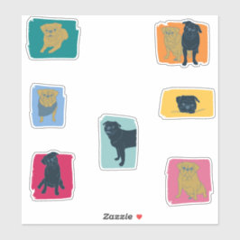 Pegatina Pug Paradise Pack