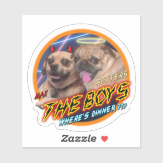 Pegatina Pug y Puggle