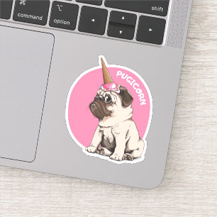 Pegatina Pugicorn