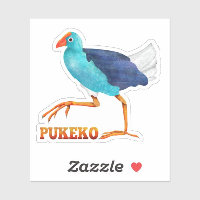 Pegatina Pukeko (Hoja)