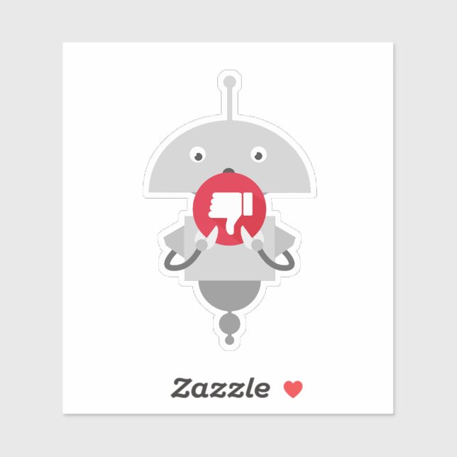 Pegatina Pulgar hacia abajo de Mia (Hoja)