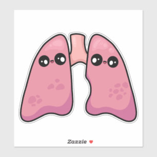 Pegatina Pulmones Adorables - Biología Humana
