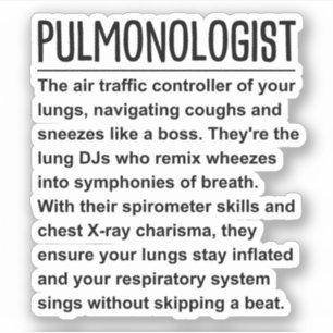 Pegatina Pulmonólogo
