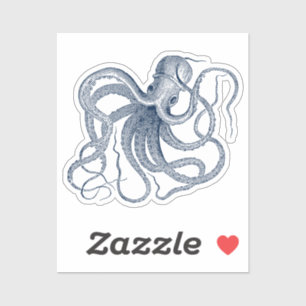 Pegatina Pulpo azul
