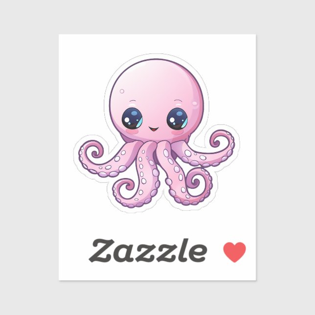 Pegatina pulpo personalizado (Hoja)