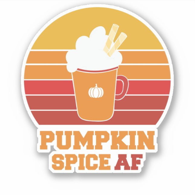 Pegatina Pumpkin Spice AF (Anverso)