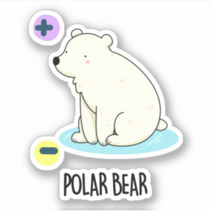 Pegatina Pun científico divertidísimo del oso polar