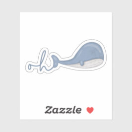 Pegatina Pun de ballena: Oh ballena