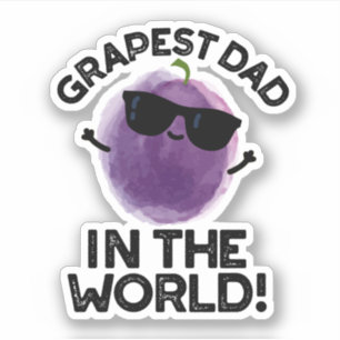 Pegatina Pun De Fruta Grapest Dad In The World