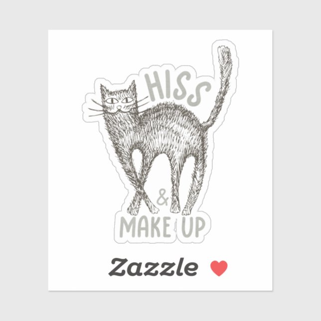 Pegatina Pun de Halloween: Susto y maquillaje (Hoja)