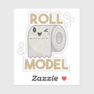Pegatina Pun de inodoro: Modelo Rollo