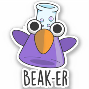 Pegatina Pun de química divertida para los beak