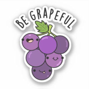 Pegatina Pun de uva Grapeful positivo