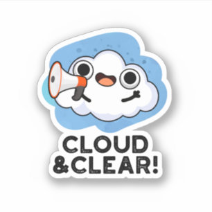 Pegatina Pun Del Clima En Nube Y Claro Gracioso