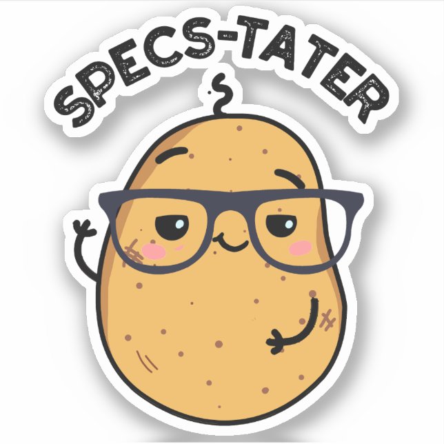 Pegatina Pun del Espectáculo de Patata Graciosa de Specs (Anverso)