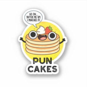 Pegatina Puncakes Funny Pancake Pun