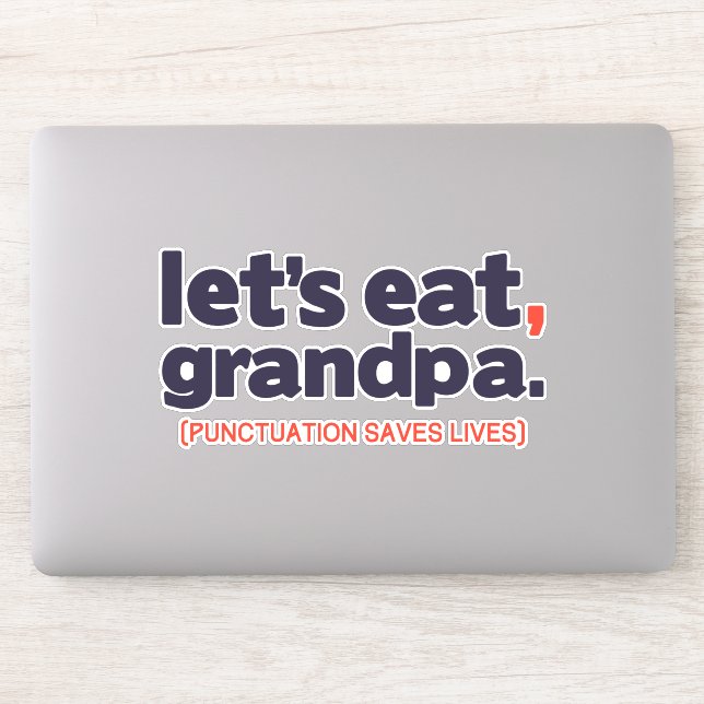 Pegatina Punctuation saves lives (Ordenador)