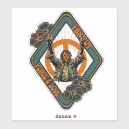 Pegatina Punk de la Paz Retro Arte Callejero Urbano