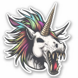 Pegatina Punk Zombie Unicorn