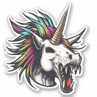 Pegatina Punk Zombie Unicorn