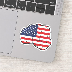 Pegatina Puño de bandera estadounidense