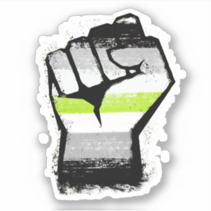 Pegatina Puño de protesta agénero