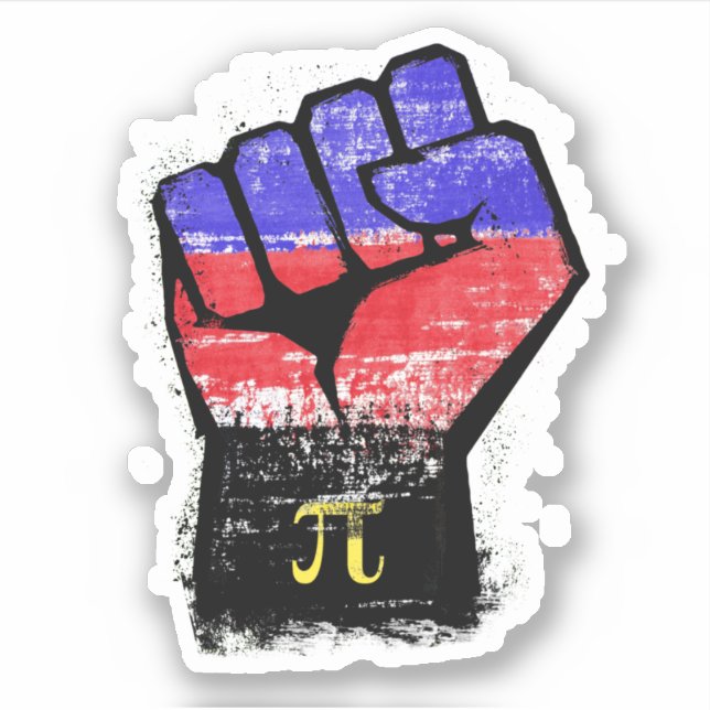 Pegatina Puño de protesta del Orgullo Político (Anverso)