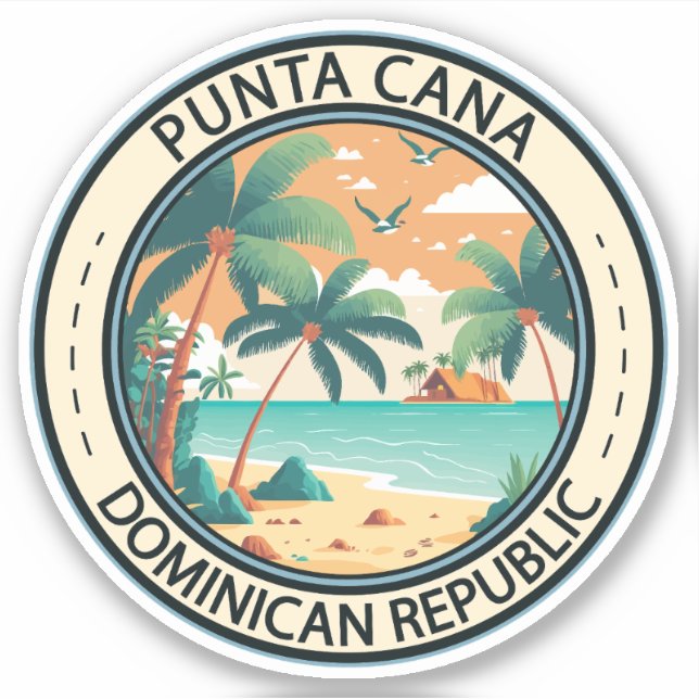 Pegatina Punta Cana Insignia de Hut (Anverso)