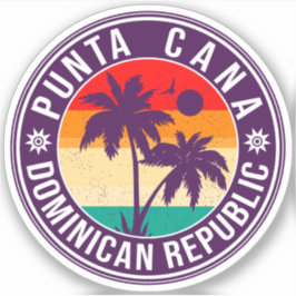 Pegatina Punta Cana República Dominicana - Retro Souvenir 8