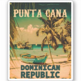 Pegatina Punta Cana República Dominicana - Retro Souvenir 8
